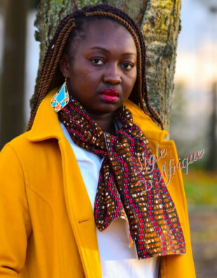 Echarpe Bantou écharpe wax africain ankara doublé polaire. écharpe d'automne foulard doublé polaire hiver mixte snood en wax africain