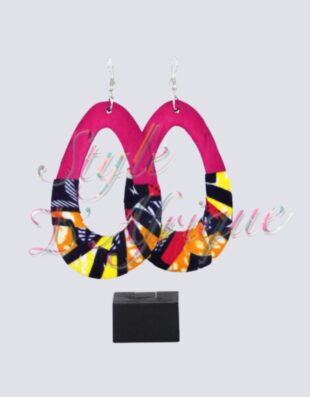 Boucles d'oreilles créoles rose