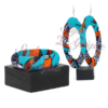 ensemble boucle d'oreille collier et bracelet wax africain ankara. boucles d'oreilles pendantes wax tissu ankara. boucles d'oreilles créoles femme wax africain ethnique. bijoux wax femme africaine, bijoux fantaisie, breloque africaine, bijoux ethniques, bijoux bohème, bijoux traditionnel chic