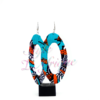 boucles d'oreilles créoles femme wax africain ethnique. bijoux wax femme africaine, bijoux fantaisie, breloque africaine, bijoux ethniques, bijoux bohème, bijoux traditionnel chic