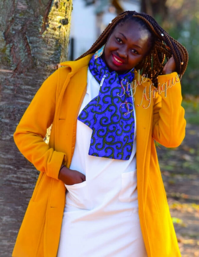 Echarpe Royauté céleste écharpe wax africain ankara doublé polaire. écharpe d'automne foulard doublé polaire hiver mixte snood en wax africain