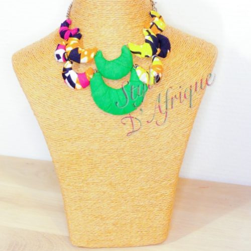 collier ras de cou wax africain ethnique. bijoux collier wax femme africaine, bijoux fantaisie, breloque africaine, bijoux ethniques, collier bohème, collier traditionnel chic