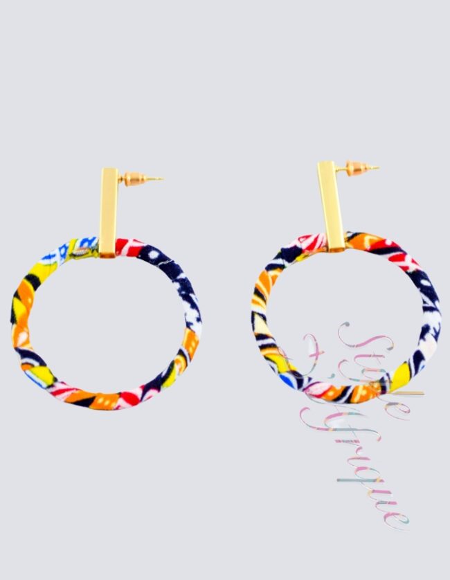 Boucles d'oreilles rondes jaunes