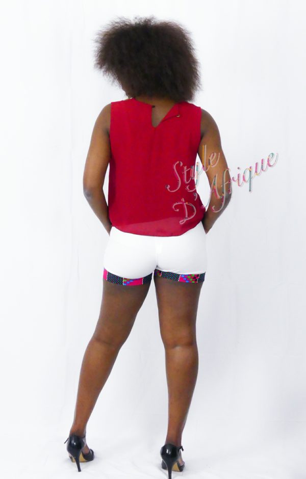 short Kente mode africaine en pagne ethnique d'été