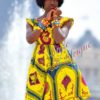 robe vêtement femme wax africain tissu ankara tour eiffel