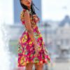 robe évasée wax africain femme. robe courte été wax africain bohème chic femme, robe de bal, robe été, robe de cérémonie femme, robe longue fleurie,