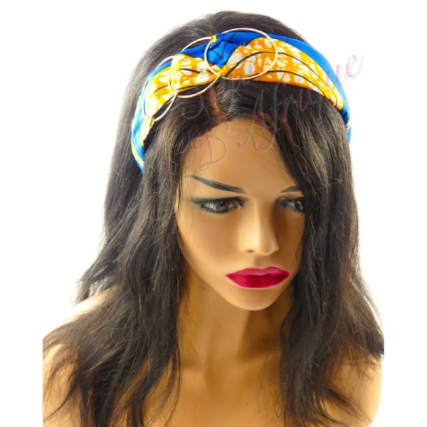 serre tête wax africain pour cheveux. Headband wax éthnique africain, Bijoux de tête, Bandeau pour cheveux ethnique tissu wax : Cadeau pour femme été