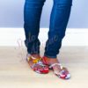sandales wax ankara africain ethnique fleurs de mariage