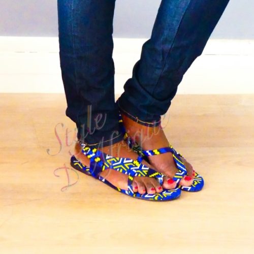 sandales wax ankara africain ethnique