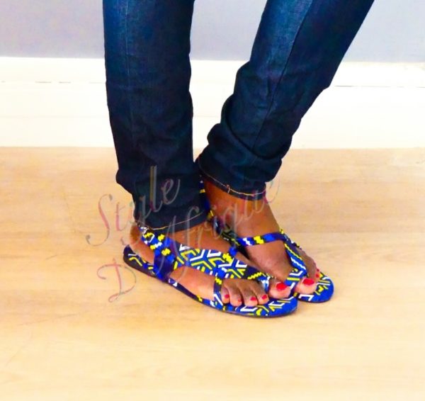 sandales wax ankara africain ethnique