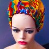 bonnet satin nuit kente africain ethnique femme