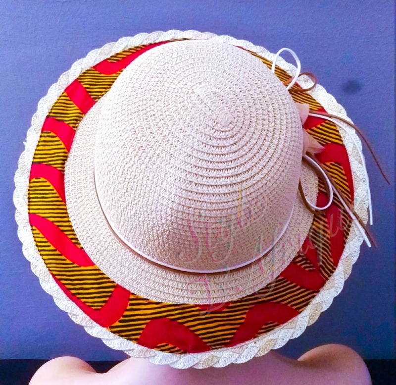 Capeline chapeau de paille et WAX - Style dAfrique