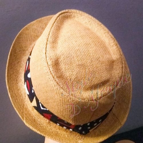 capeline chapeau paille wax africain ethnique homme