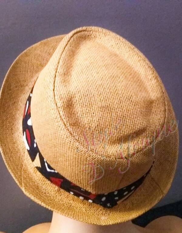 capeline chapeau paille wax africain ethnique homme