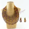 Parure ras de cou ensemble wax bijoux ankara africain ethnique
