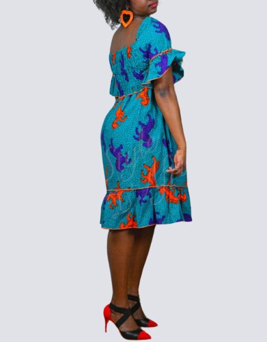 Robe chevalier wax, robe évasée wax africain femme. robe courte été wax africain bohème chic femme, robe de bal, robe été, robe de cérémonie femme, robe longue fleurie