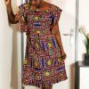 robe été wax africain femme ethnique chic moderne traditionnelle