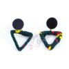boucles d'oreilles triangle wax africain ankara
