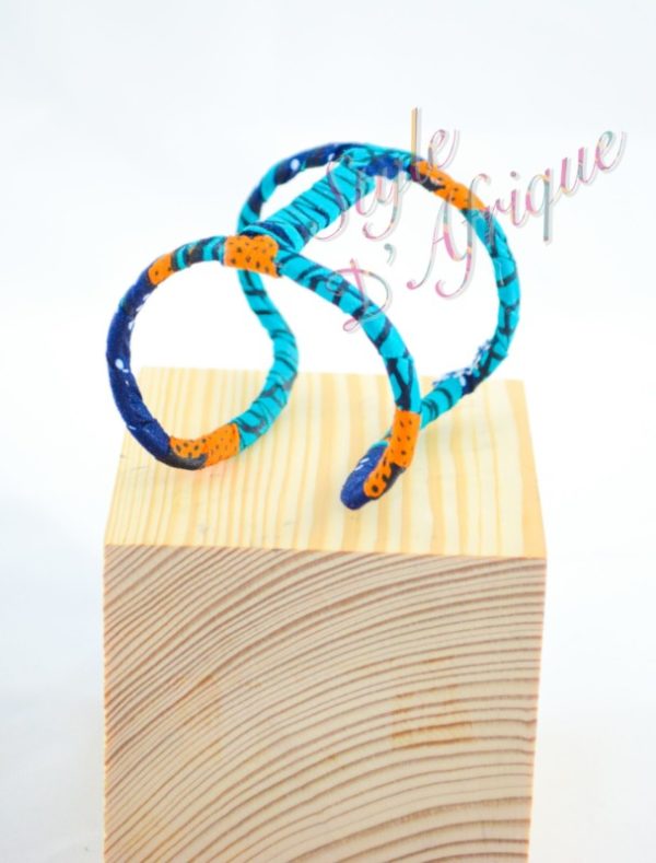 bracelet manchette wax africain ethnique