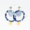 boucles d'oreilles créole wax africain tissu ethnique
