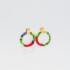 boucles d'oreilles créole wax africain tissu ethnique