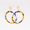 boucles d'oreilles créole wax africain tissu ethnique