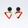Boucles d'oreilles triangle wax africain tissu ethnique