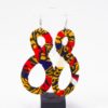 boucles d'oreilles vertige en huit wax africain ankara