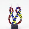 boucle d'oreille en huit wax africain ankara