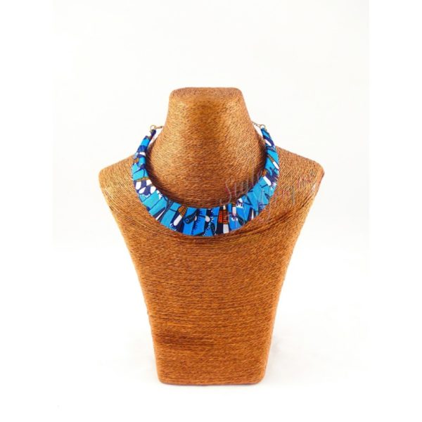 Collier wax africain ras de cou