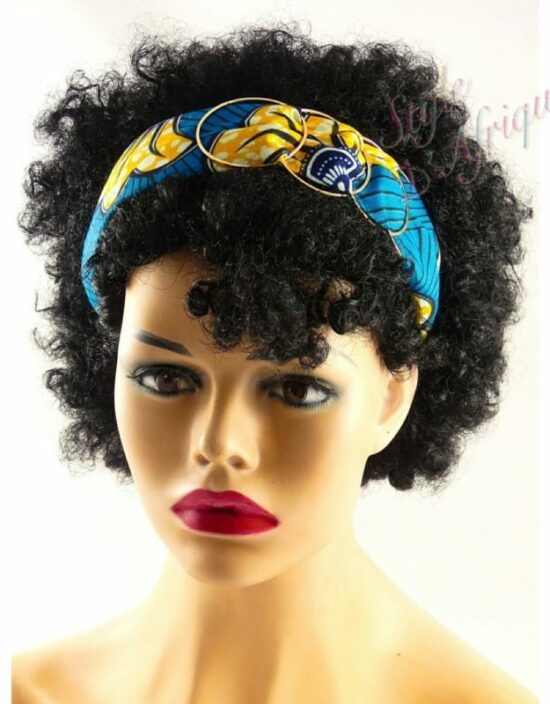 serre tête wax africain pour cheveux. Headband wax éthnique africain, Bijoux de tête, Bandeau pour cheveux ethnique tissu wax : Cadeau pour femme été
