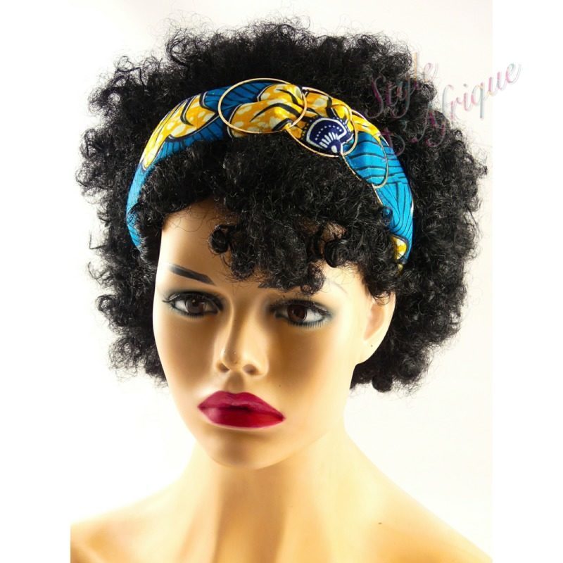 serre tête wax africain pour cheveux. Headband wax éthnique africain, Bijoux de tête, Bandeau pour cheveux ethnique tissu wax : Cadeau pour femme été