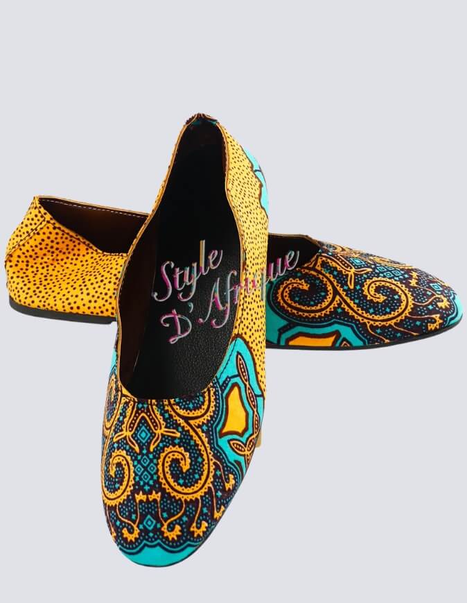 ballerine wax africain pour femme