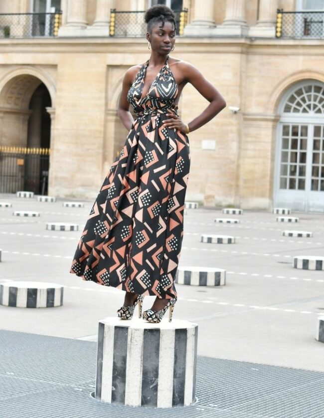 Robe BAMBARA Silk Bogolan bogolan robe silk soie africain femme été