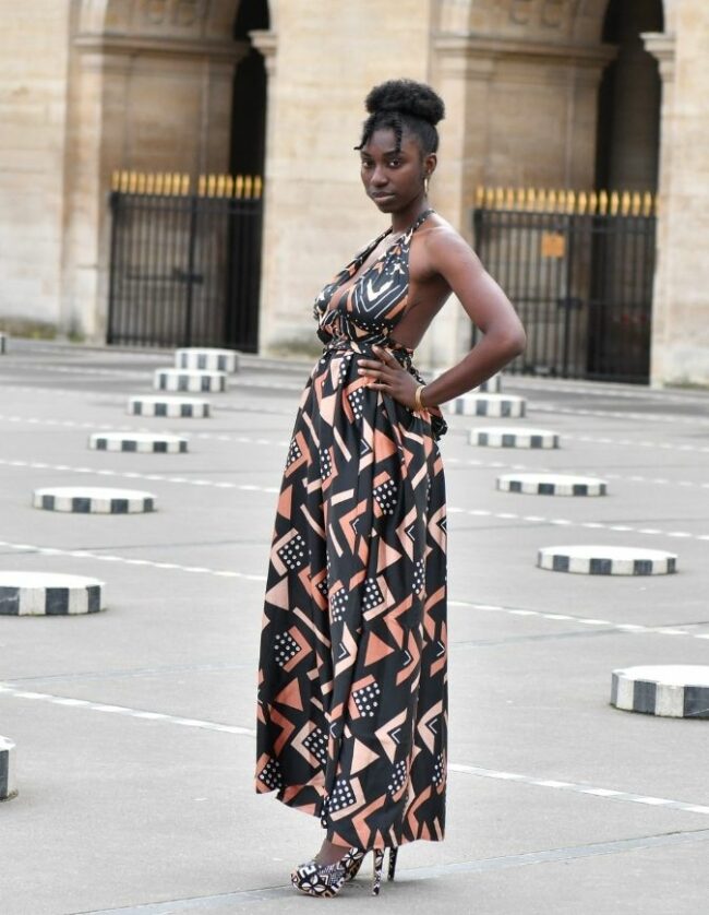 Robe BAMBARA Silk Bogolan bogolan robe silk soie africain femme été