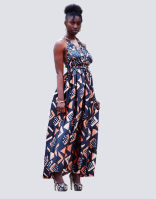 Robe BAMBARA Silk Bogolan bogolan robe silk soie africain femme été