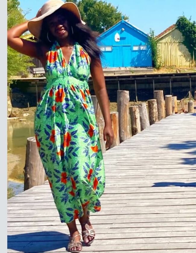 Robe BAMBARA soie vert