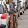 jupe longue africaine wax pagne pour femme fleuri été