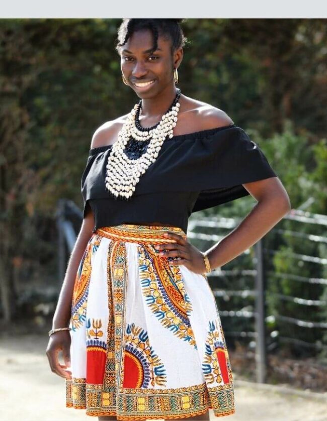 jupe dashiki africain femme chic moderne traditionnelle