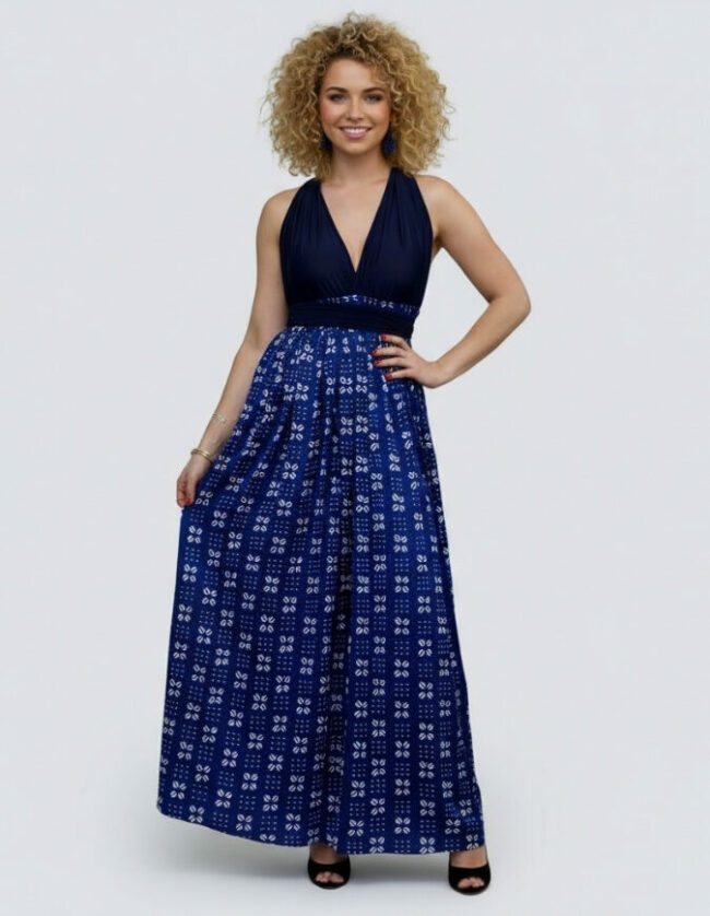 Robe BAMBARA soie bleue