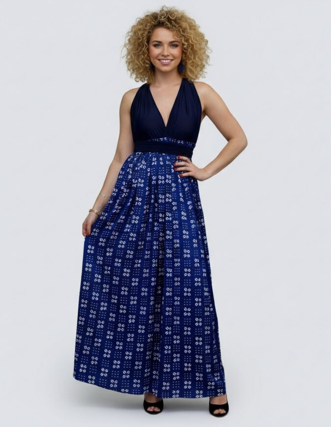 Robe BAMBARA soie bleue