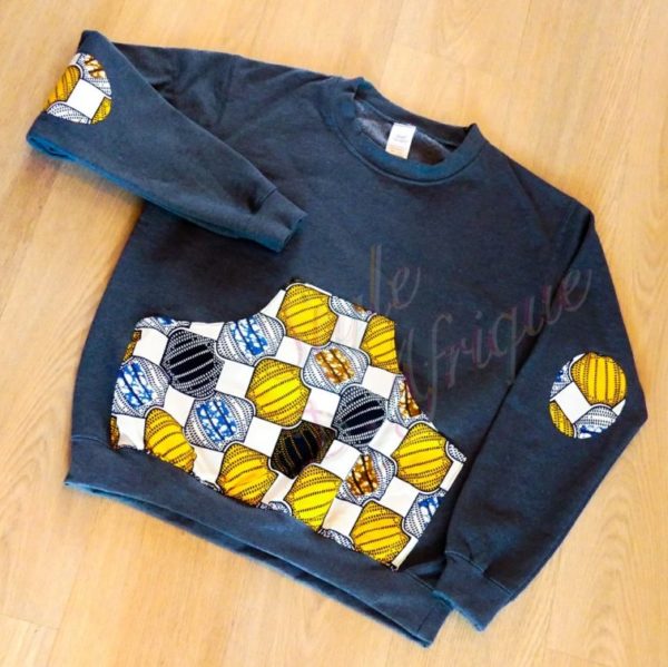 sweat pull africain homme wax hiver polaire