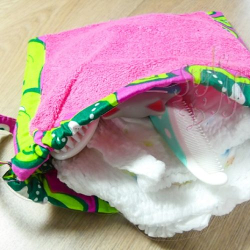 ensemble bavoir serviette gant de toilette wax enfant bébé naissance africain