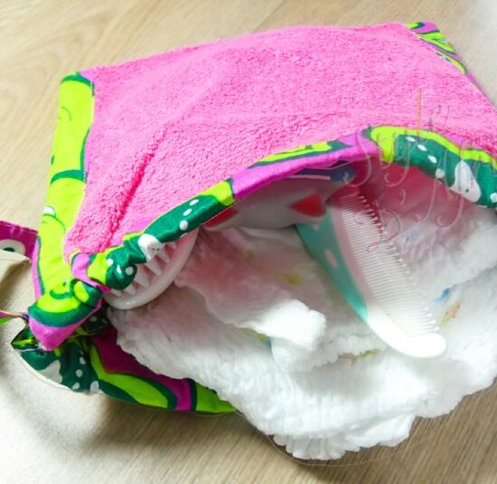 ensemble bavoir serviette gant de toilette wax enfant bébé naissance africain