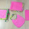 ensemble bavoir serviette gant de toilette wax enfant bébé naissance africain