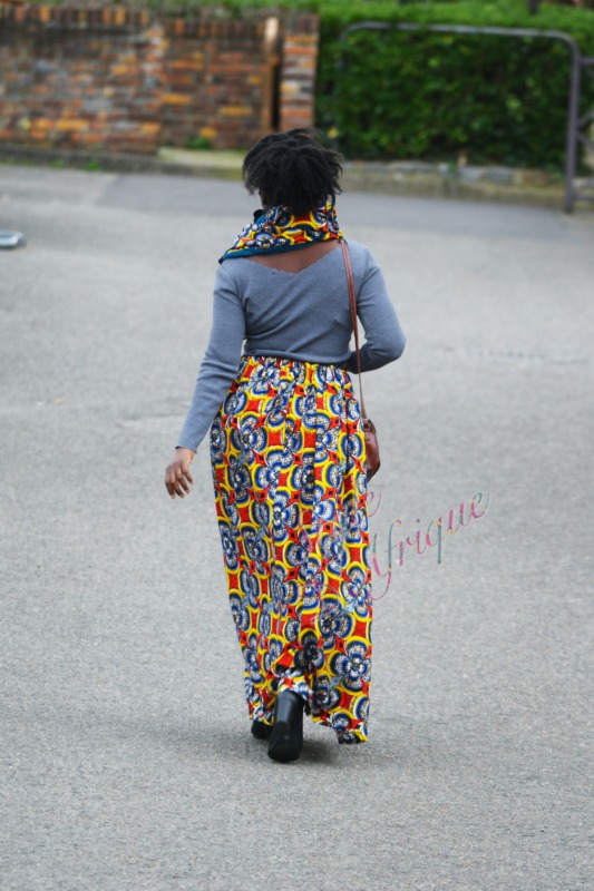 jupe longue africaine wax pagne pour femme fleuri été