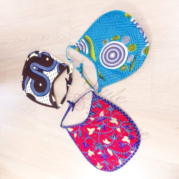 ensemble de bain bavoir serviette gant de toilette wax enfant bébé naissance africain layette puériculture