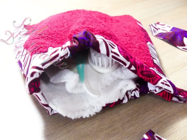 ensemble bavoir serviette gant de toilette wax enfant bébé naissance africain layette puériculture