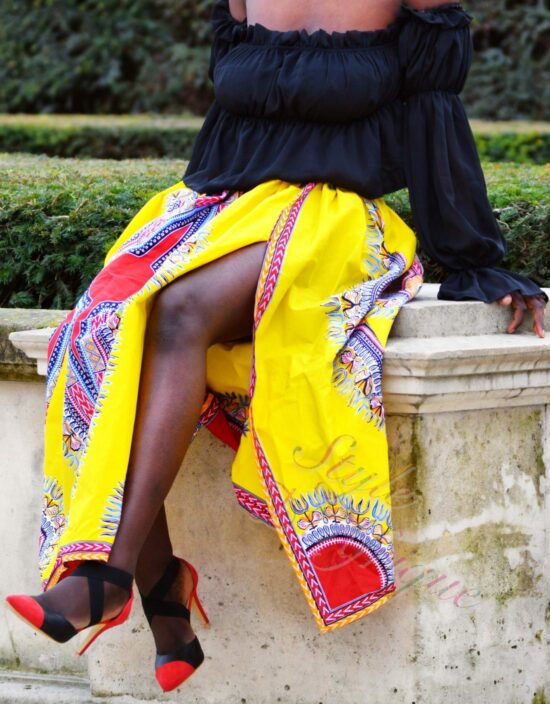 Jupe dashiki femme africain chic moderne traditionnelle
