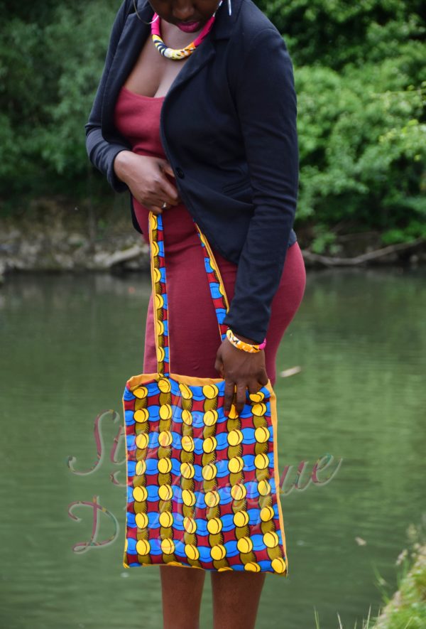 totebag tote-bag Sac pochette wax africain ankara